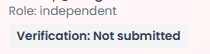 Verification status UI